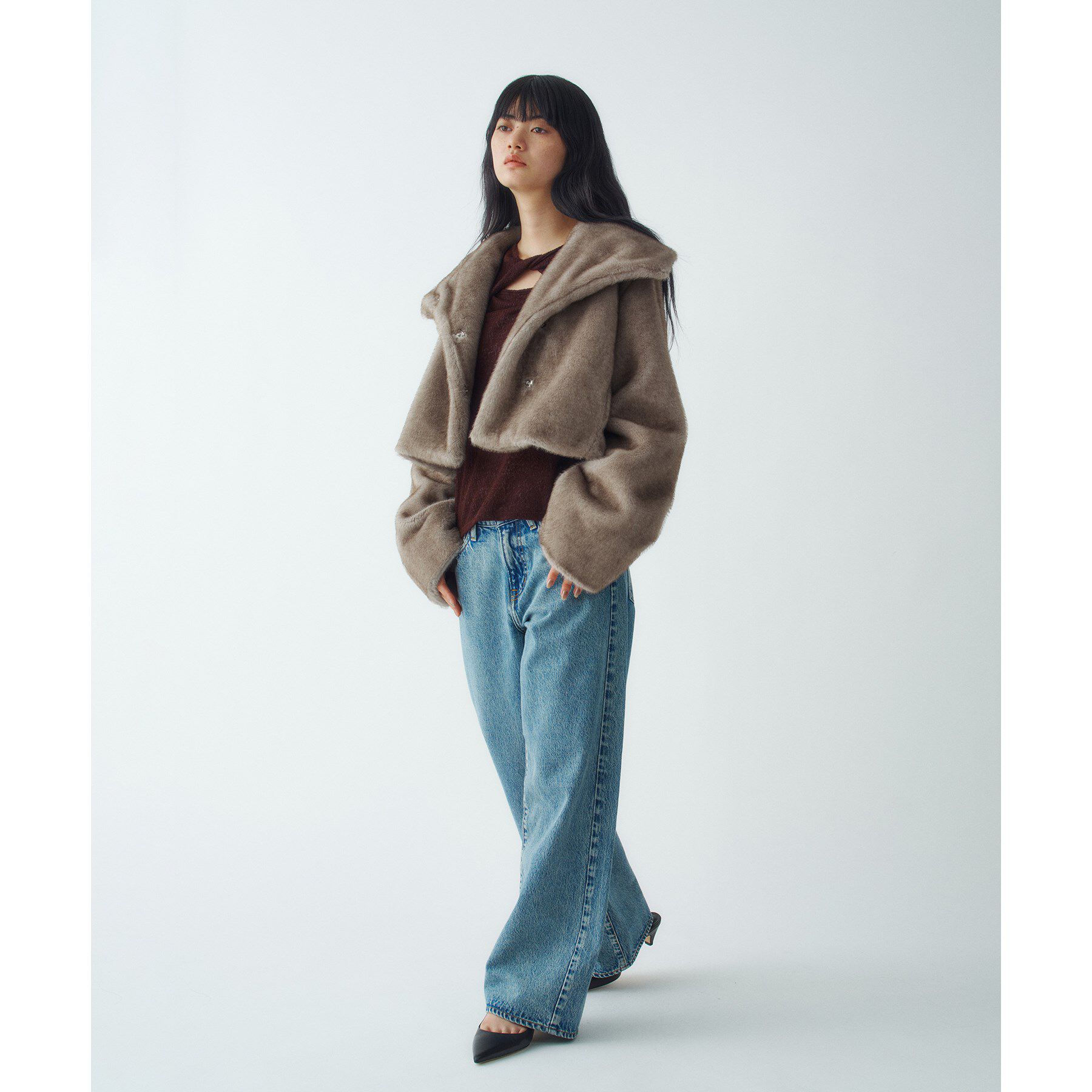CODE A「faux mink short jacket」|ブルゾン・スタジャン|