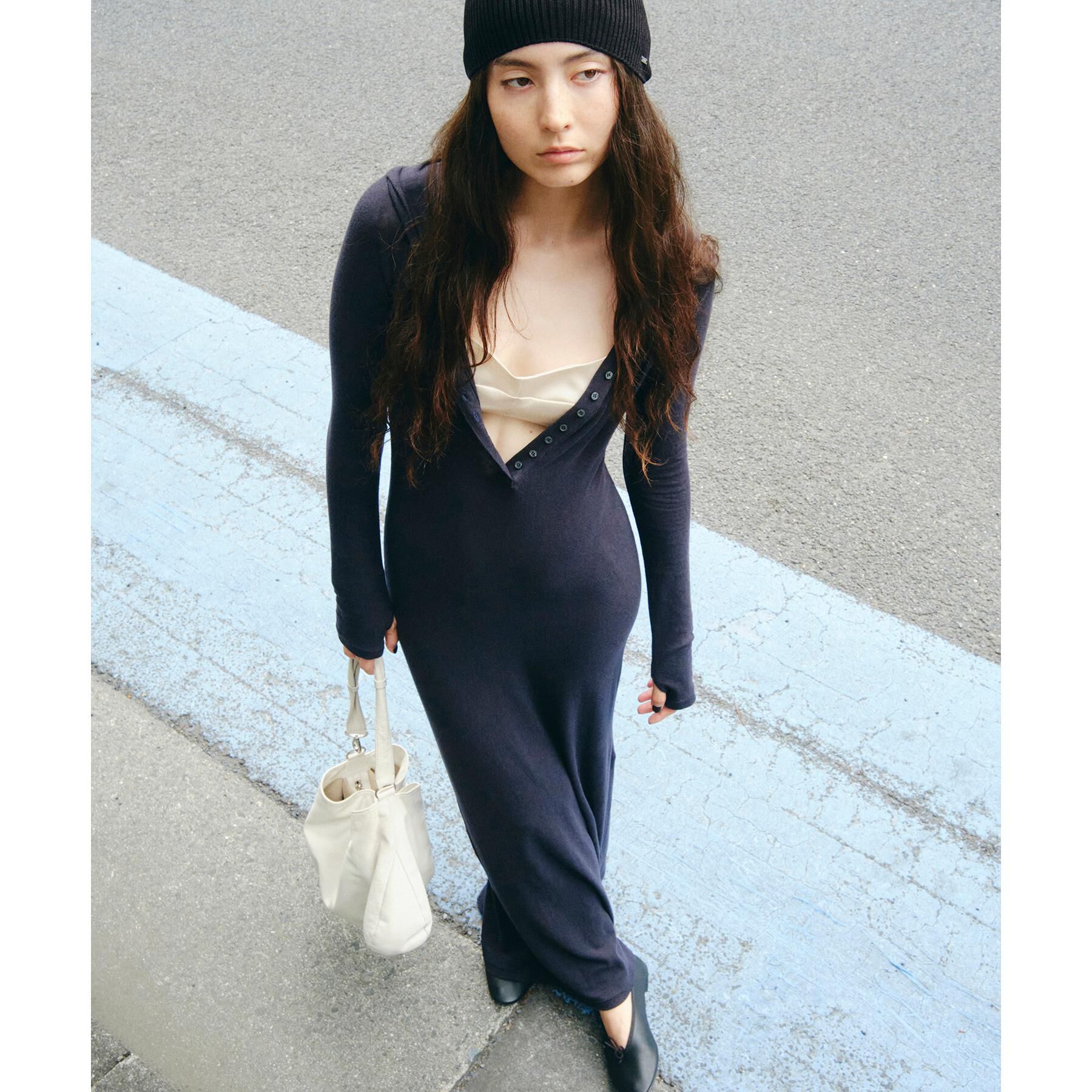CODE A「UKI UKI＊CODE A｜hooded jersey dress」|ワンピース|