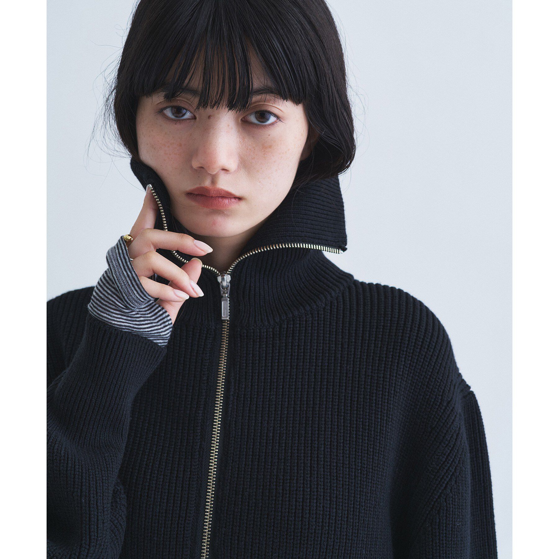 CODE A「form zip cardigan」|カーディガン|