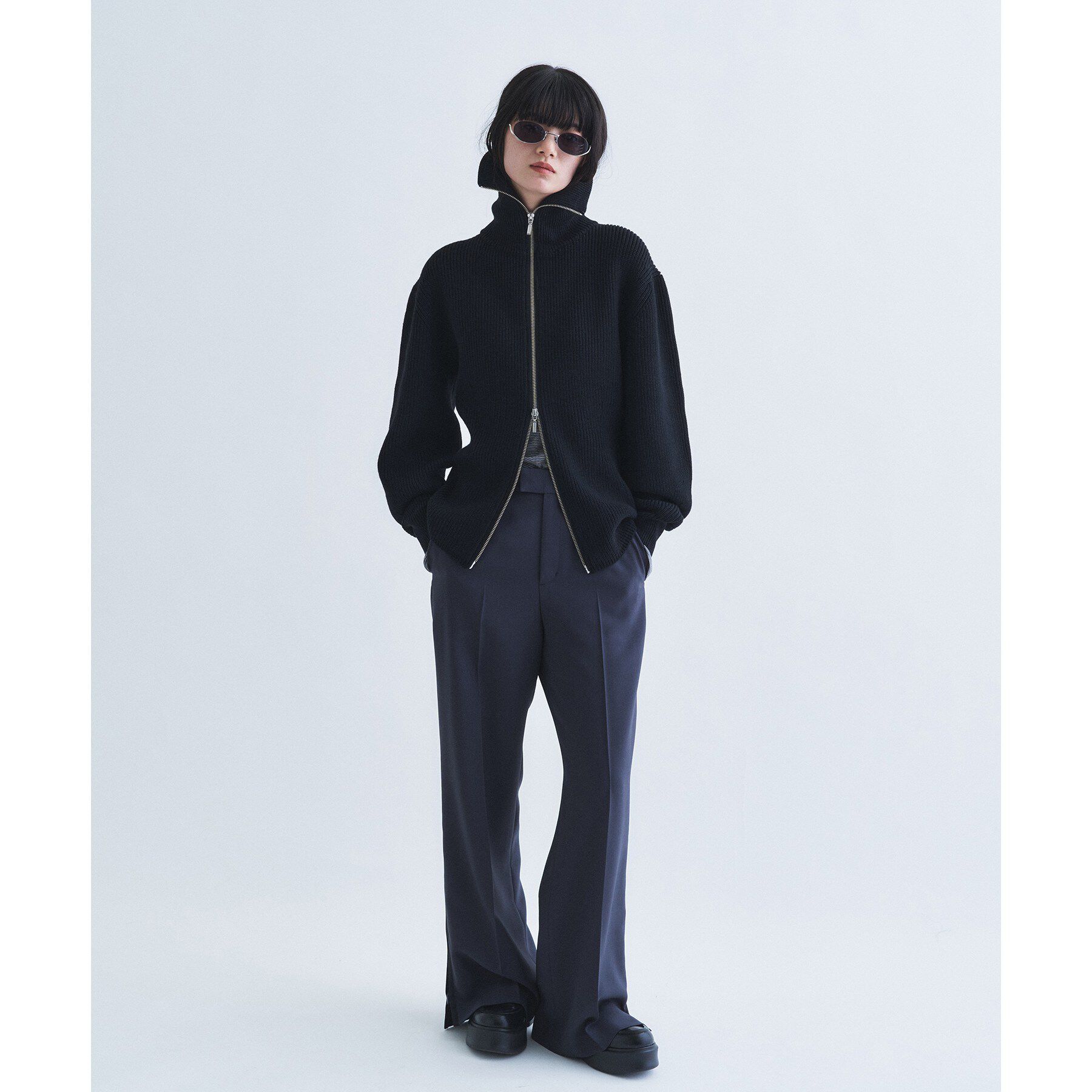 CODE A「form zip cardigan」|カーディガン|