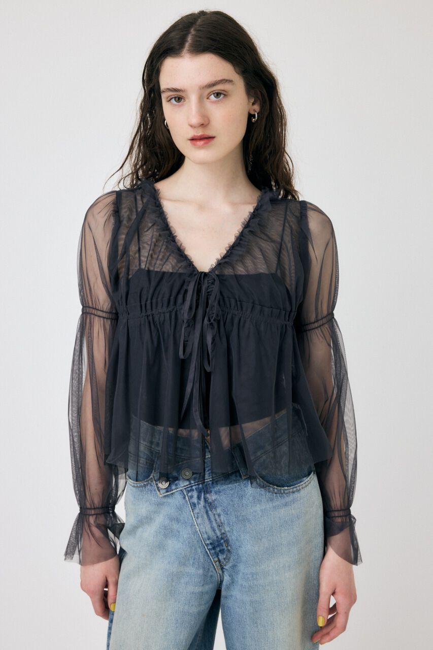 MOUSSY「TULLE LAYERED トップス」|シャツ・ブラウス|