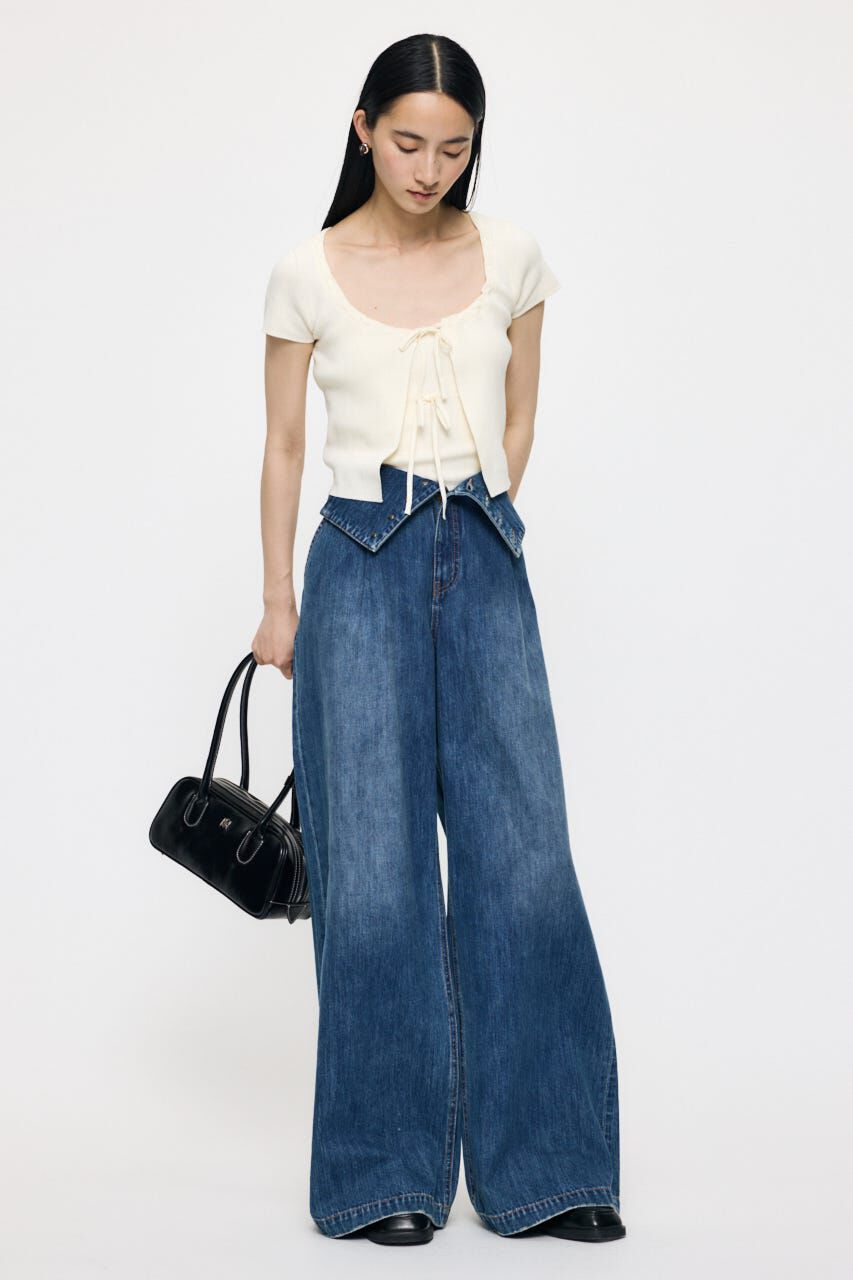 MOUSSY「CORSET DESIGN バギー」|デニム|