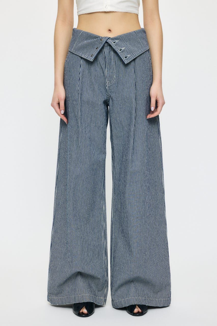 MOUSSY「CORSET DESIGN バギー」|デニム|柄BLU5