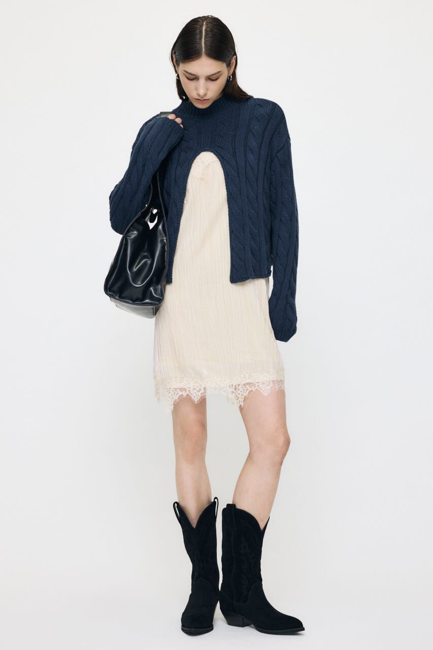 MOUSSY「WASHER VELOUR SLIP MINI ドレス」|ワンピース|