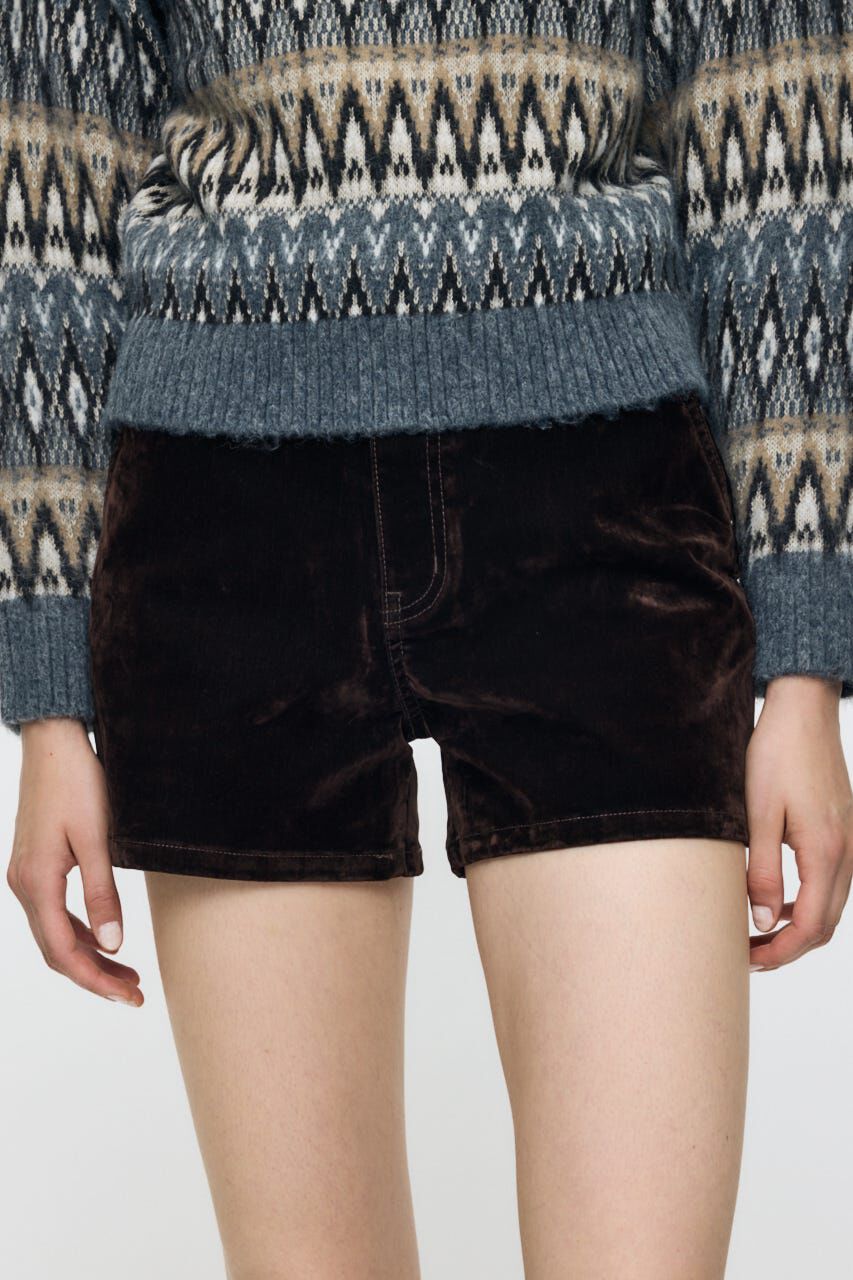 MOUSSY「VELVET MICRO ショーツ」|デニム|