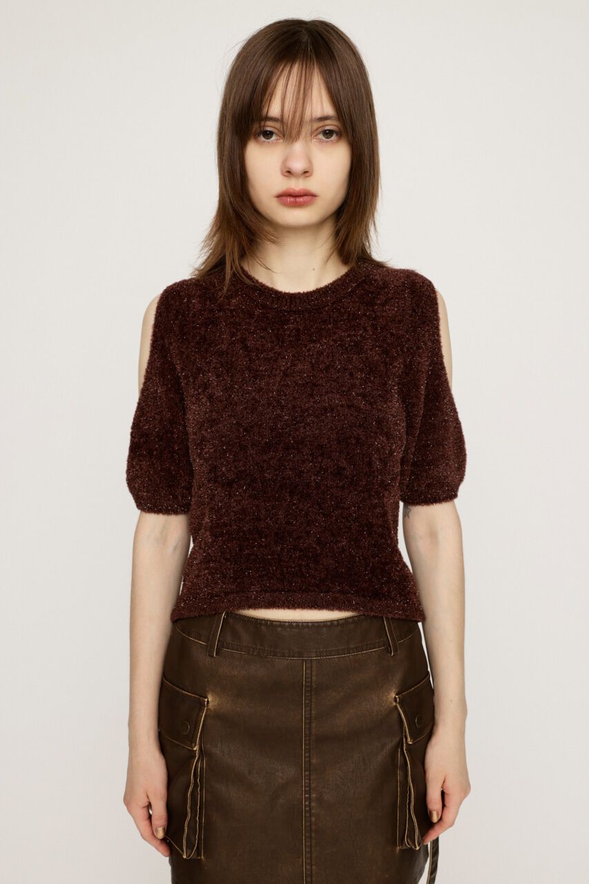 SLY「SHAGGY CUTOUT トップス」|ニット・セーター|