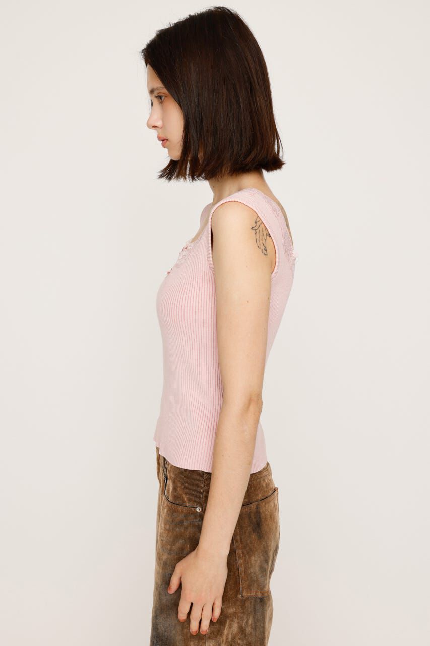 SLY「LACE DOCKING RIB TANK」|タンクトップ|