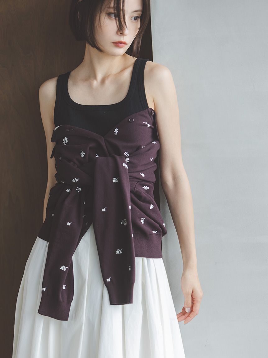emmi atelier「レースヘムテレコタンクトップ」|タンクトップ|