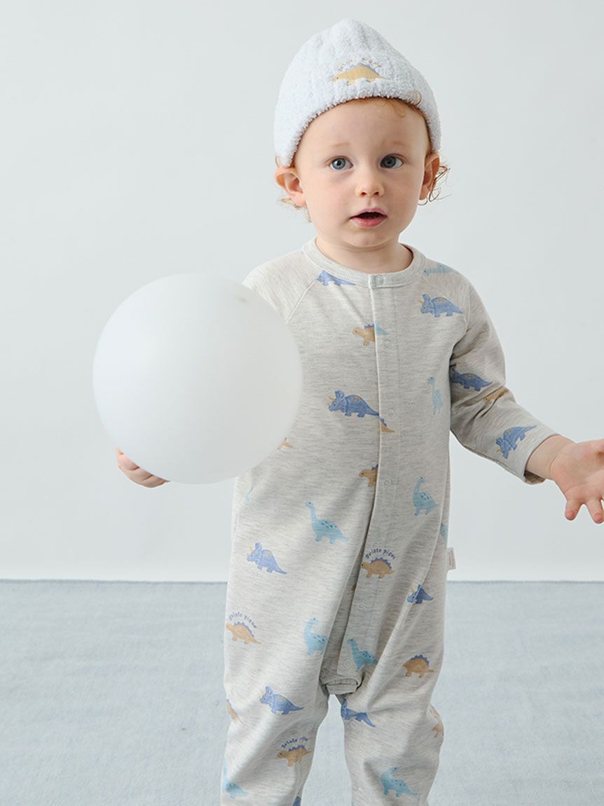 GELATO PIQUE KIDS & BABY「【BABY】ダイナソー柄ロンパース」|ロンパース|GRY