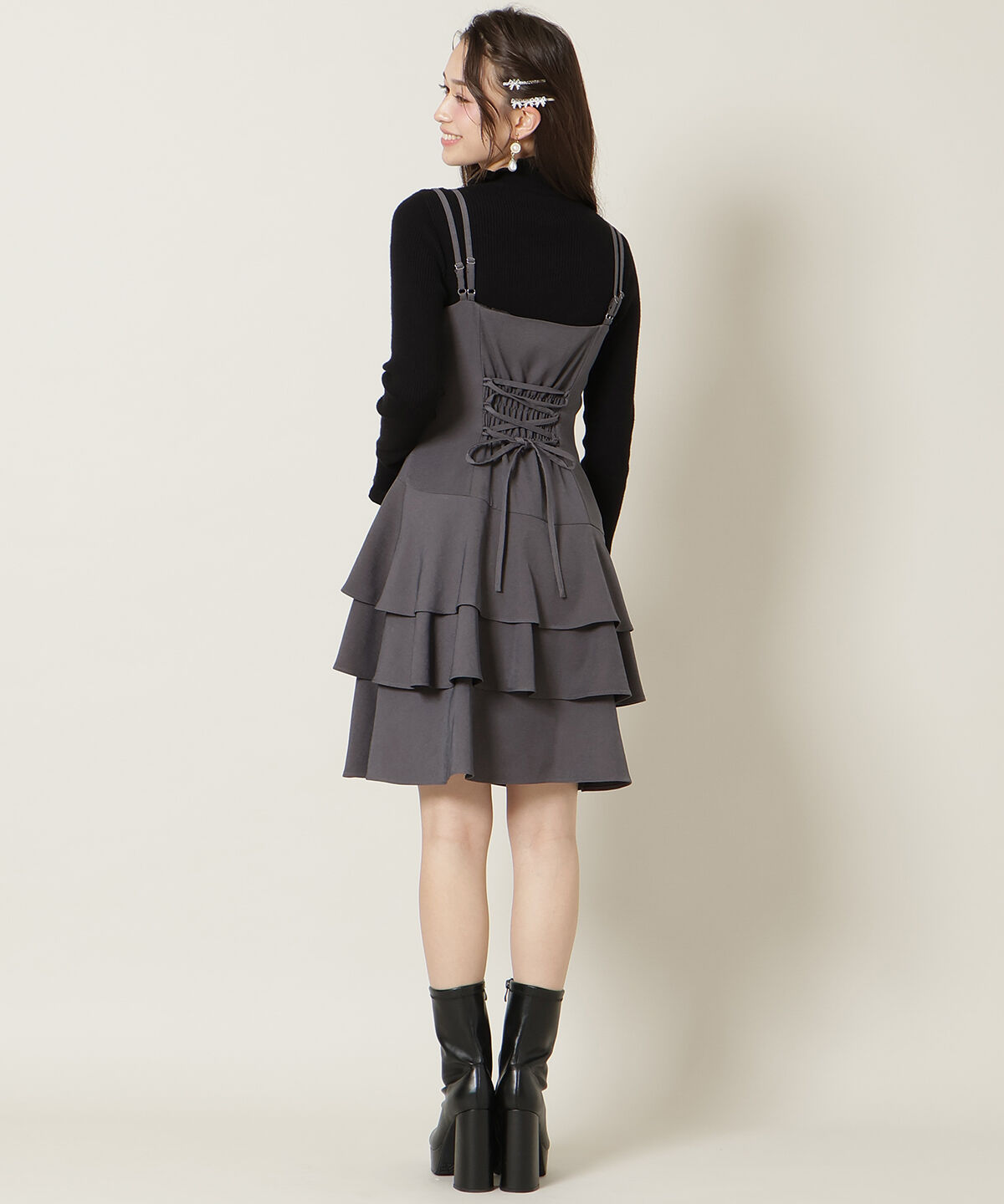 WILLSELECTION「ダブルストラップアシンメトリーワンピース」|ワンピース|