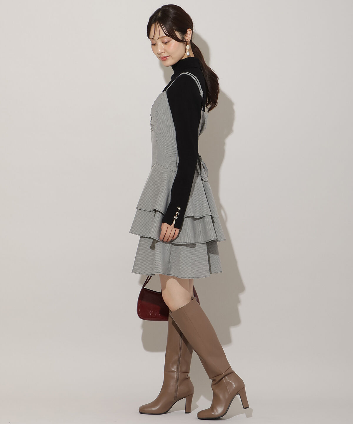WILLSELECTION「ダブルストラップアシンメトリーワンピース」|ワンピース|