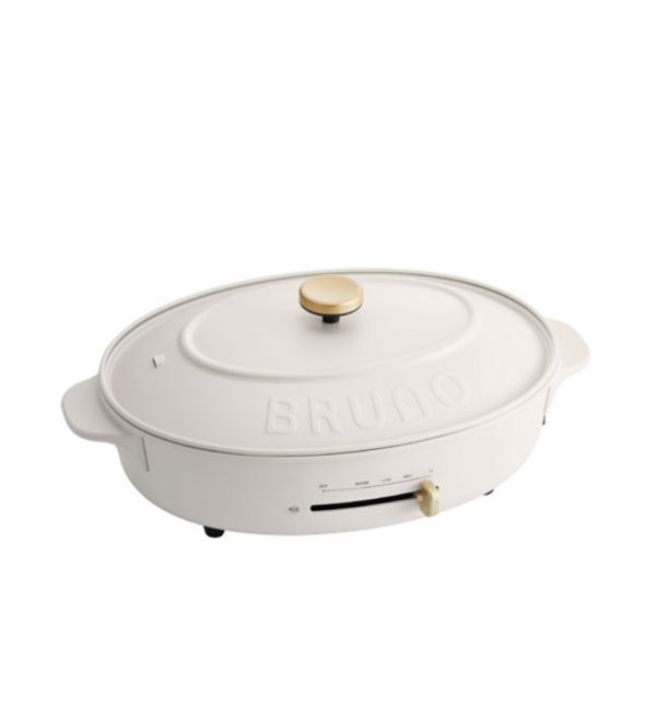 BRUNO「オーバルホットプレート」|電化製品|ホワイト
