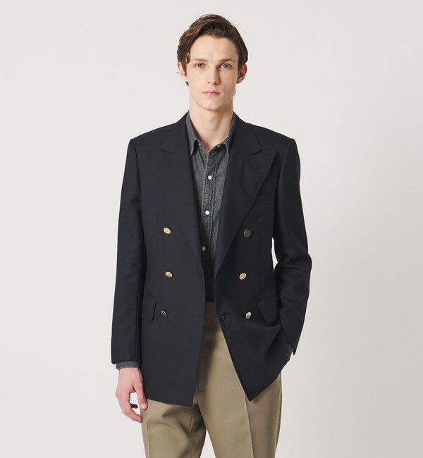 UNITED ARROWS「ネイビー ダブル 6ボタン ブレザー」|テーラードジャケット|NAVY
