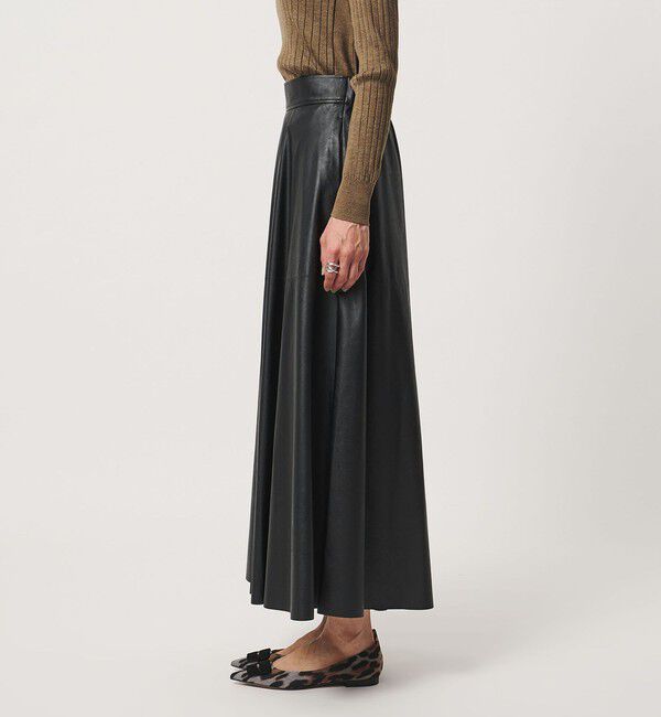 UNITED ARROWS「＜SACRA＞レザーライク マキシ スカート」|スカート|