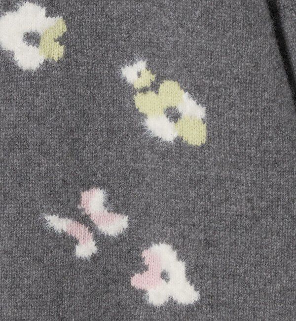 UNITED ARROWS「フラワー ジャガード カーディガン」|カーディガン|