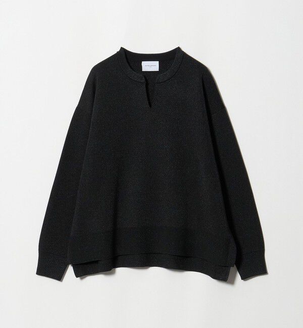 UNITED ARROWS「ラメ ジャガード スキッパー ニット ‐ウォッシャブル‐」|ニット・セーター|BLACK
