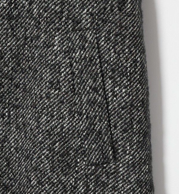 UNITED ARROWS「ループ ツイード パイピング ミドルコート」|ステンカラーコート|