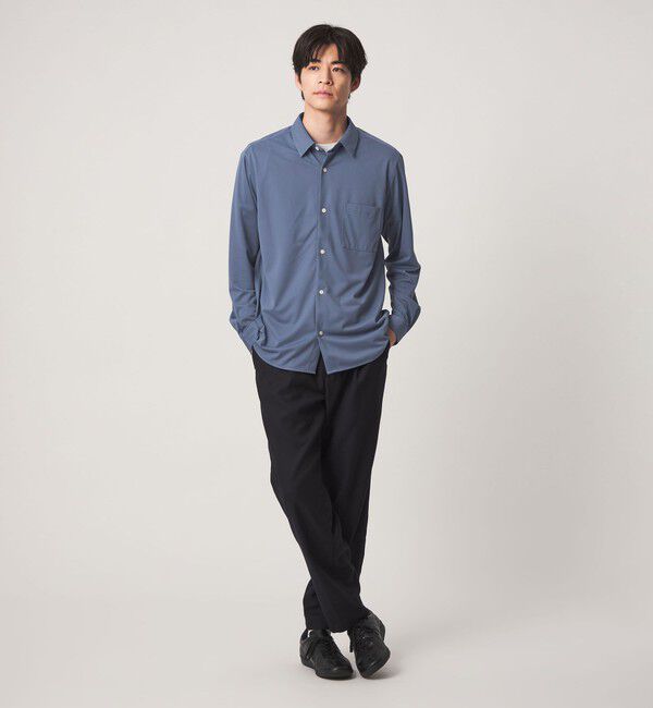 UNITED ARROWS green label relaxing「【WEB限定】JUST fit トリコット ドレープ シャツ」|シャツ・ブラウス|