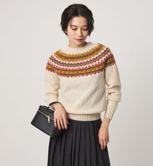 UNITED ARROWS green label relaxing「【別注】＜Harley of Scotland＞ノルディック プルオーバー ニット」|ニット・セーター|