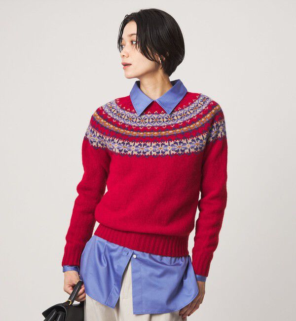 UNITED ARROWS green label relaxing「【別注】＜Harley of Scotland＞ノルディック プルオーバー ニット」|ニット・セーター|
