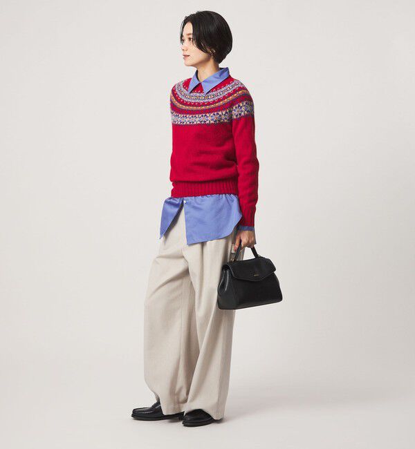 UNITED ARROWS green label relaxing「【別注】＜Harley of Scotland＞ノルディック プルオーバー ニット」|ニット・セーター|