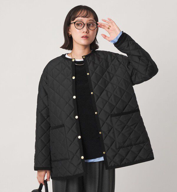 UNITED ARROWS green label relaxing「【別注】＜Traditional Weatherwear＞ARKLEY  Aライン キルティング ミドル ジャケット」|その他|BLACK