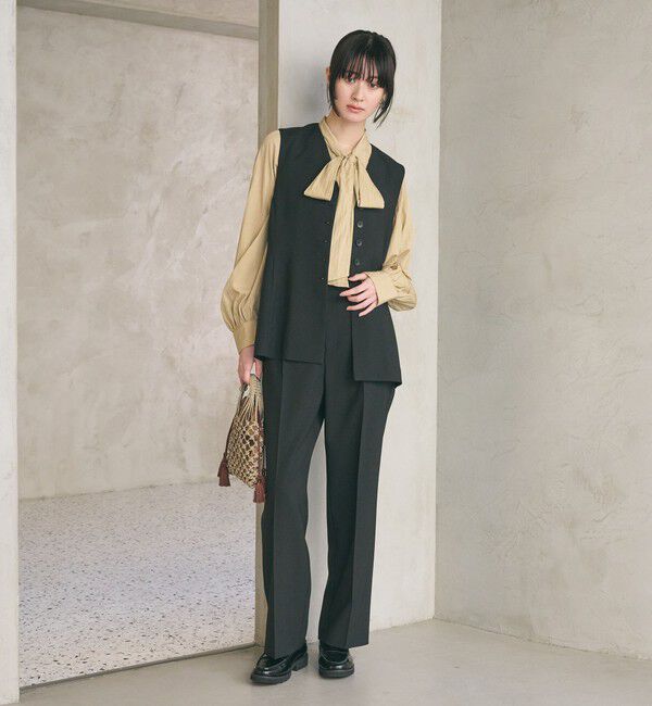 BEAUTY&YOUTH UNITED ARROWS「【WEB限定 Wardrobe DAILY MINIMAL】リボンタイブラウス -2WAY/ウォッシャブル-」|シャツ・ブラウス|