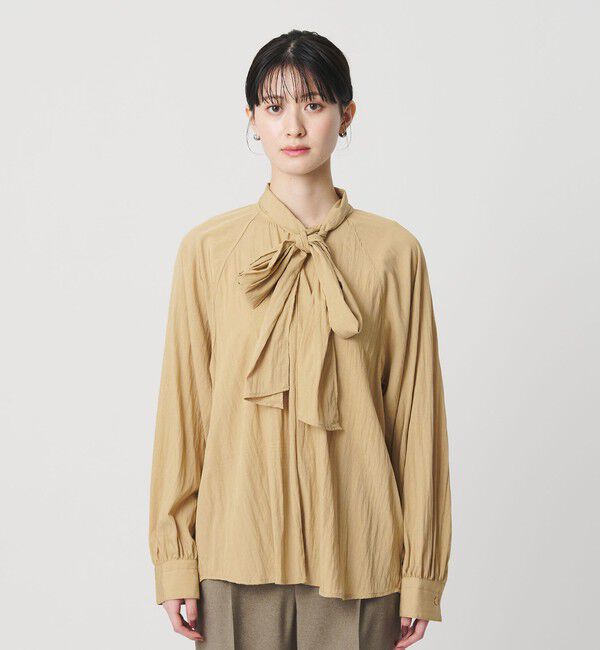 BEAUTY&YOUTH UNITED ARROWS「【WEB限定 Wardrobe DAILY MINIMAL】リボンタイブラウス -2WAY/ウォッシャブル-」|シャツ・ブラウス|