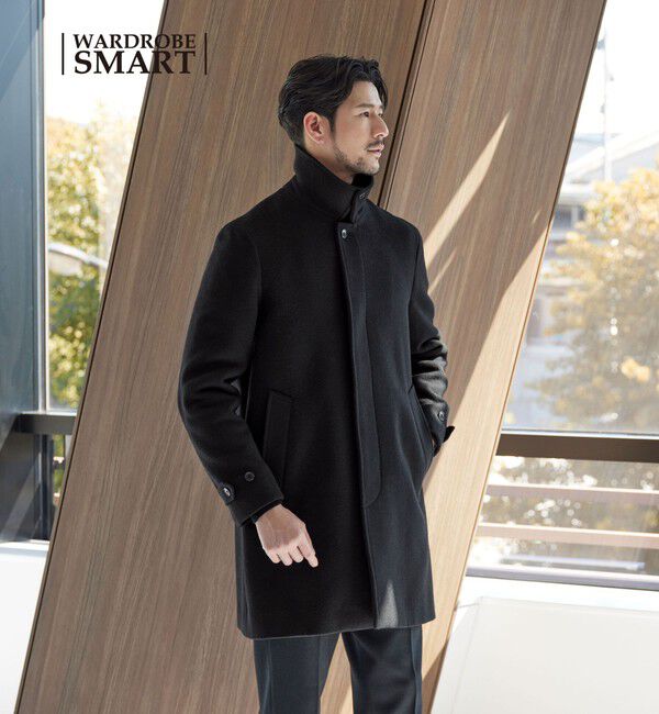 BEAUTY&YOUTH UNITED ARROWS「【WEB限定 WARDROBE SMART】PE メルトン バルカラーコート」|ステンカラーコート|