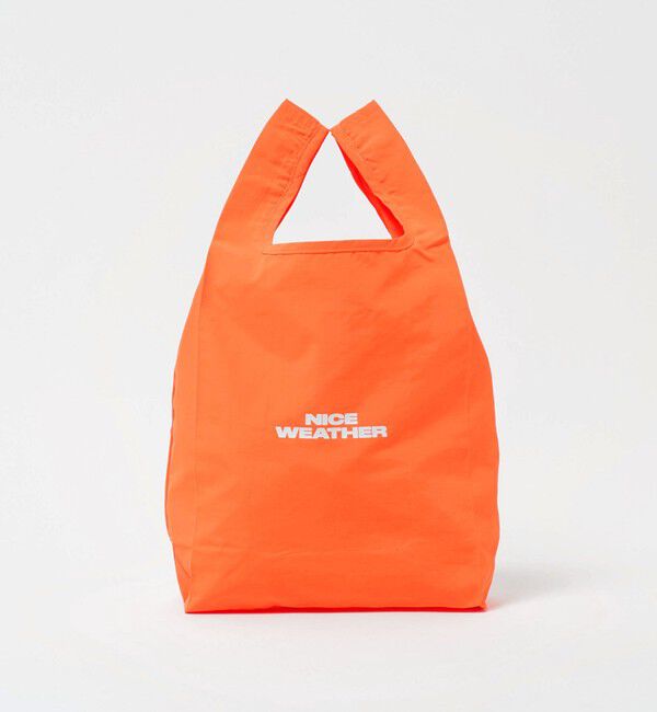 NICE WEATHER「＜NICE WEATHER＞ナイロン ミニマーケットバッグ」|エコバッグ|ORANGE