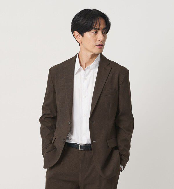 BEAUTY&YOUTH UNITED ARROWS「リサイクル ポリエステル 2B ジャケット セットアップ対応 ヨコストレッチ ウォッシャブル」|テーラードジャケット|DK.BROWN