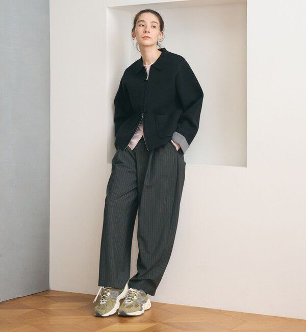 BEAUTY&YOUTH UNITED ARROWS「【WEB限定 Wardrobe DAILY MINIMAL】バイカラー ジップ カーディガン」|カーディガン|