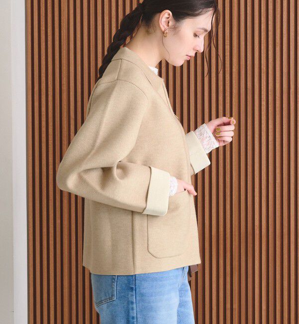BEAUTY&YOUTH UNITED ARROWS「【WEB限定 Wardrobe DAILY MINIMAL】バイカラー ジップ カーディガン」|カーディガン|