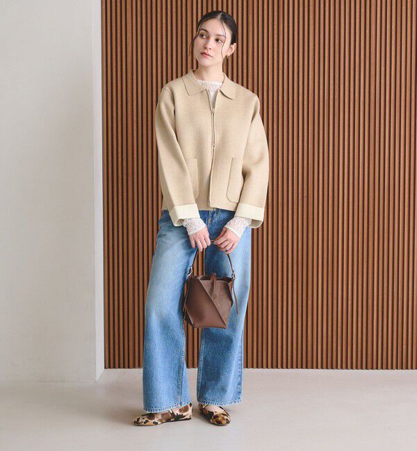 BEAUTY&YOUTH UNITED ARROWS「【WEB限定 Wardrobe DAILY MINIMAL】バイカラー ジップ カーディガン」|カーディガン|