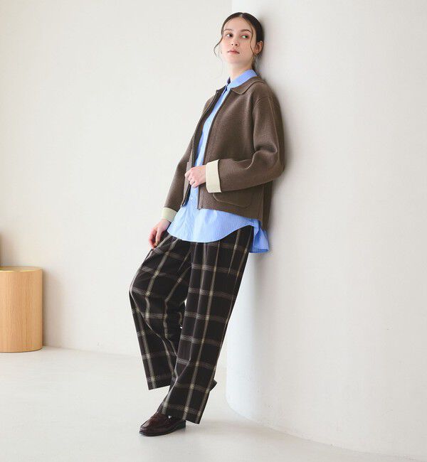 BEAUTY&YOUTH UNITED ARROWS「【WEB限定 Wardrobe DAILY MINIMAL】バイカラー ジップ カーディガン」|カーディガン|