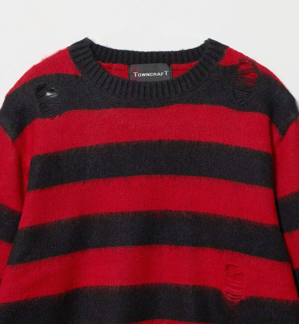 BEAUTY&YOUTH UNITED ARROWS「【別注】＜TOWNCRAFT＞ボーダー ロングスリーブ ニット」|ニット・セーター|
