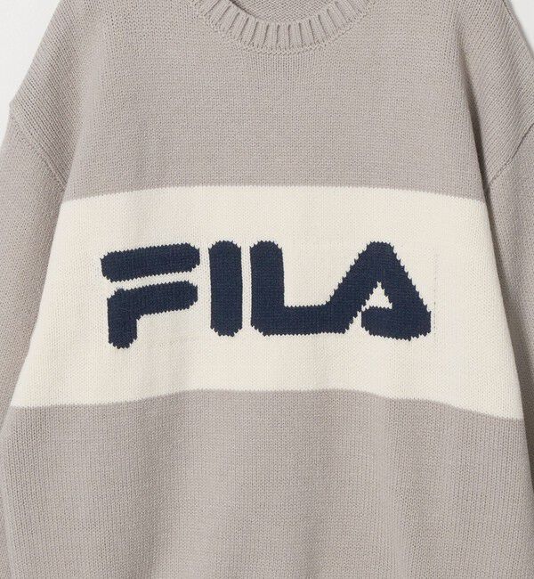 NICE WEATHER「＜FILA＞クルーネック ニット」|ニット・セーター|