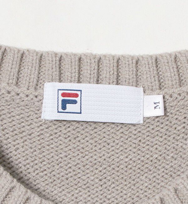 NICE WEATHER「＜FILA＞クルーネック ニット」|ニット・セーター|