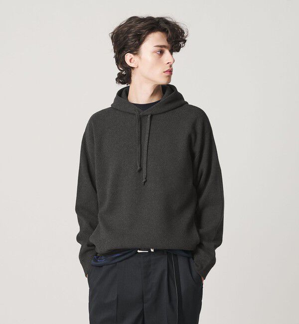 BEAUTY&YOUTH UNITED ARROWS「コットン カシミヤ ミラノリブ スウェットライク ニット パーカー」|ニット・セーター|