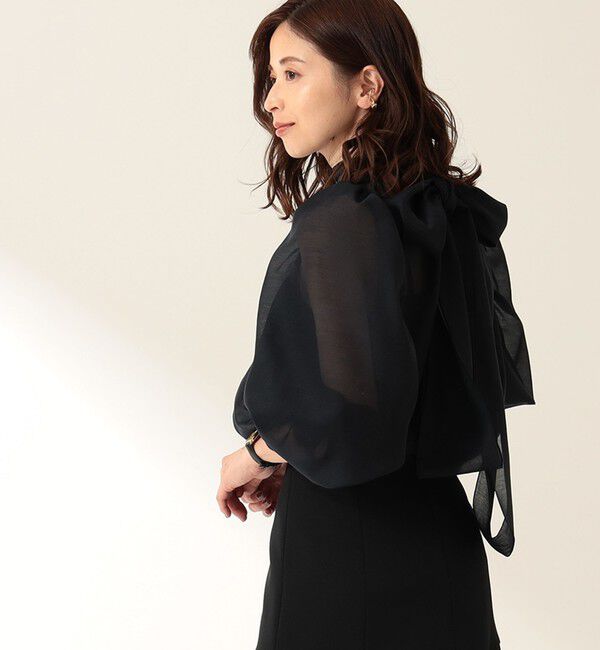 Demi-Luxe BEAMS 「オーガンジー リボンブラウス」|シャツ・ブラウス|