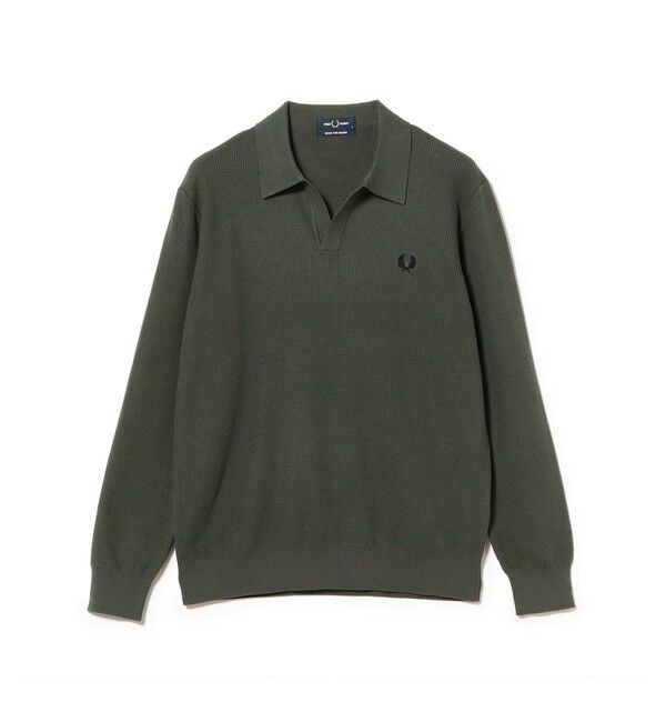 BEAMS「BEAMS｜【別注】FRED PERRY / Skipper Knit Long Sleeve Polo Shirt」|Tシャツ・カットソー|