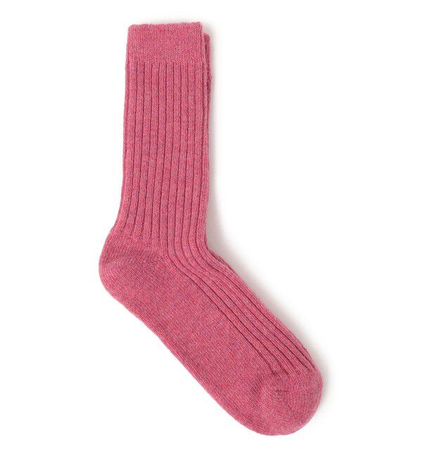 SHIPS any「H FOOT WEAR: カラー リブ ソックス」|ソックス|ピンク