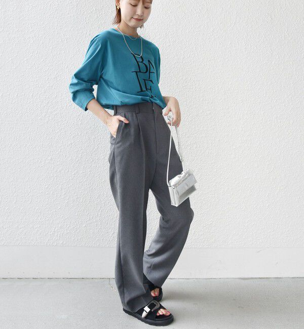 SHIPS for women「ローズ ペトール ロング スリーブ プリント TEE」|Tシャツ・カットソー|