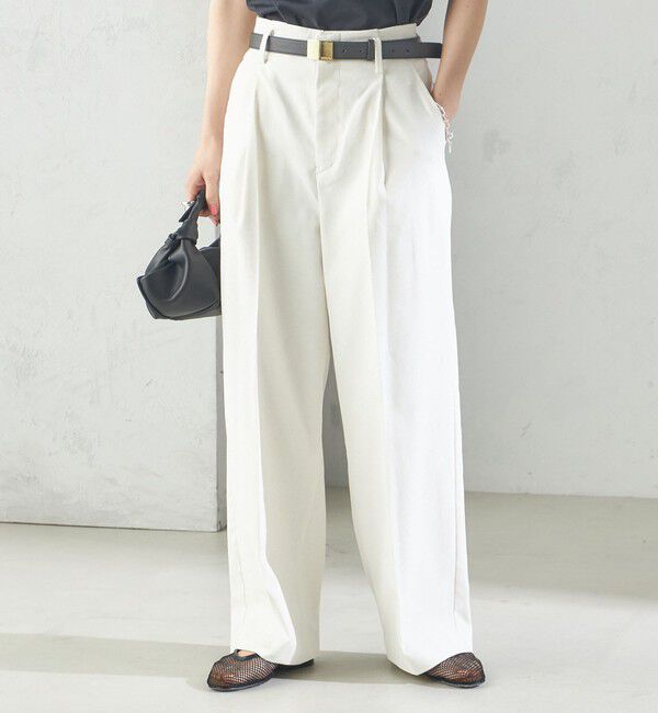 SHIPS for women「〈手洗い可能 〉ドライオックス フロント タック ストレート パンツ 25SS」|その他|