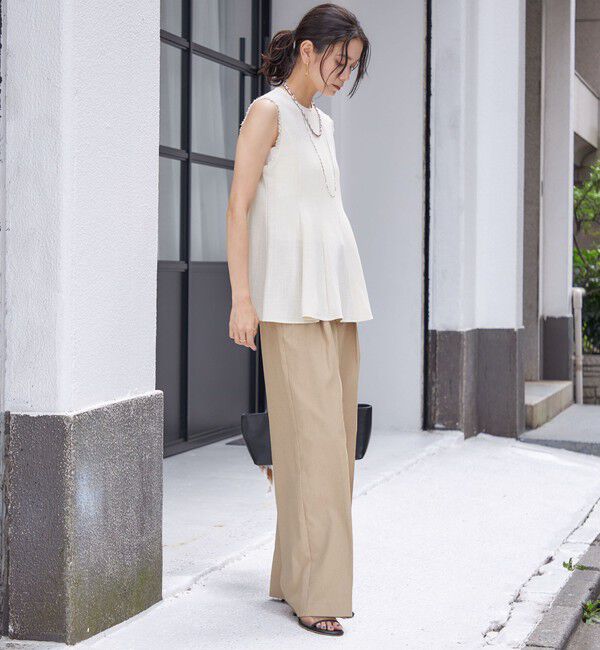 SHIPS for women「〈手洗い可能 〉ドライオックス フロント タック ストレート パンツ 25SS」|その他|