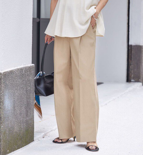 SHIPS for women「〈手洗い可能 〉ドライオックス フロント タック ストレート パンツ 25SS」|その他|