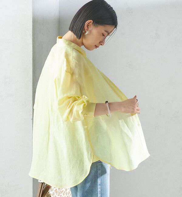 SHIPS for women「〈手洗い可能〉IMPERIAL LINEN オーバー シャツ」|シャツ・ブラウス|