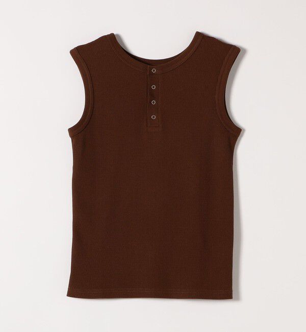 SHIPS any「SHIPS any:〈洗濯機可能〉ワッフル ヘンリーネック 2WAY ノースリーブ TEE」|タンクトップ|
