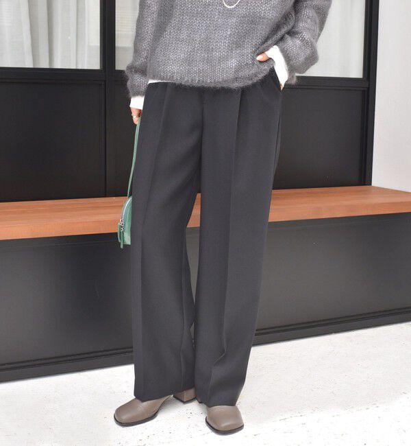 SHIPS for women「〈手洗い可能〉TUMUGITO(R) シャーク ツイード タック パンツ」|その他|