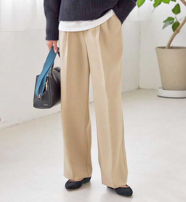 SHIPS for women「〈手洗い可能〉TUMUGITO(R) シャーク ツイード タック パンツ」|その他|